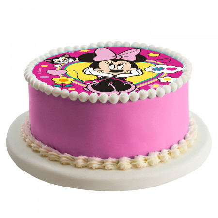 Disque A Gateau Minnie Et Son Chat Pour Un Gateau D Anniversaire Unique Et Soigne