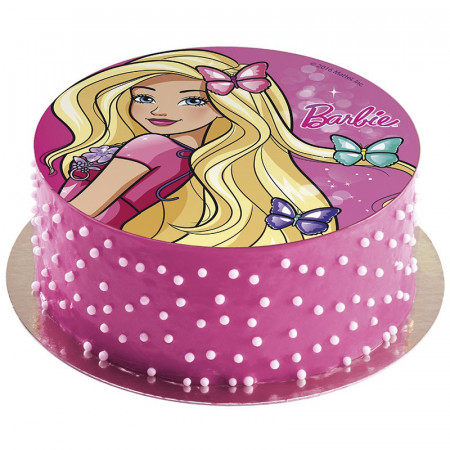 Disque A Gateau Sucre Barbie Cm