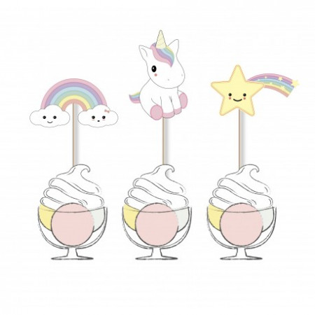 3 Pics A Gateaux Licorne Arc En Ciel Etoile Filante