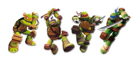 2 Figurines Tortues Ninja Decoration Anniversaire