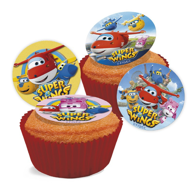 16 Decors En Sucre Cupcakes Super Wings 16 Decors En Sucre Cupcakes Super Wings