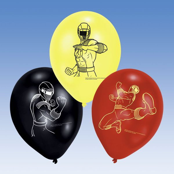 6 Ballons Power Rangers