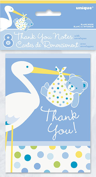 8 assiettes jetables naissance garçon bleu CIGOGNE IT /'S A BOY Baby shower fête carton assiette