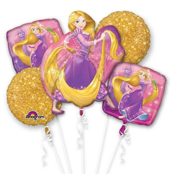 Bouquet De 5 Ballons Helium Raiponce