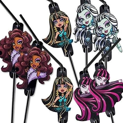 Idee Anniversaire Monster High 8 Pailles Monster High De 24 Cm En Plastique