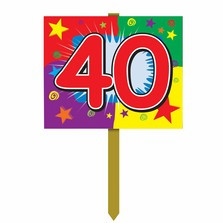 Anniversaire 40 Ans Panneau Explosif