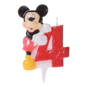 Bougie D Anniversaire Mickey Chiffre 4 Bougie D Anniversaire Mickey Chiffre 4