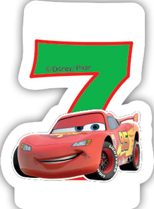 Bougie Gateau Anniversaire Cars 7 Ans
