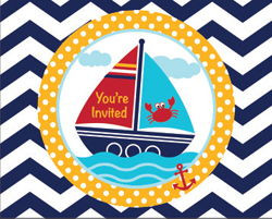 8 Cartes D Invitation Theme Mer 8 Cartes D Invitation Theme Mer