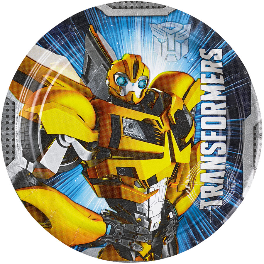 8 Assiettes Transformers Robots Cm