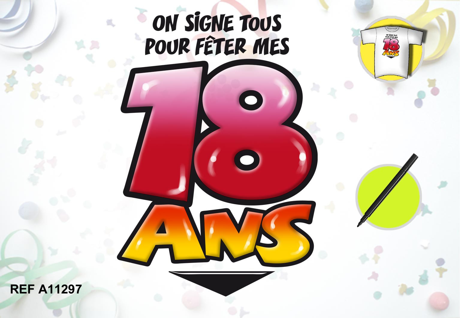 T Shirt Anniversaire 18 Ans A Dedicacer Stylo A Prix Imbattable