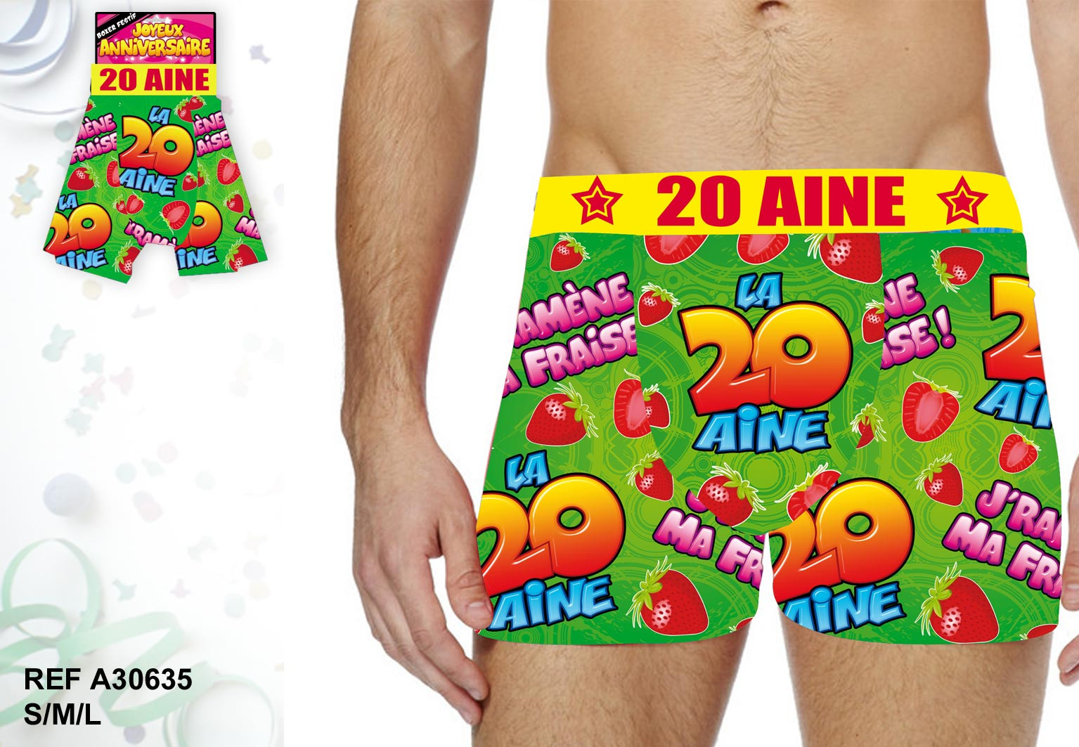 Boxer Festif Humoristique Ans A Prix Canon