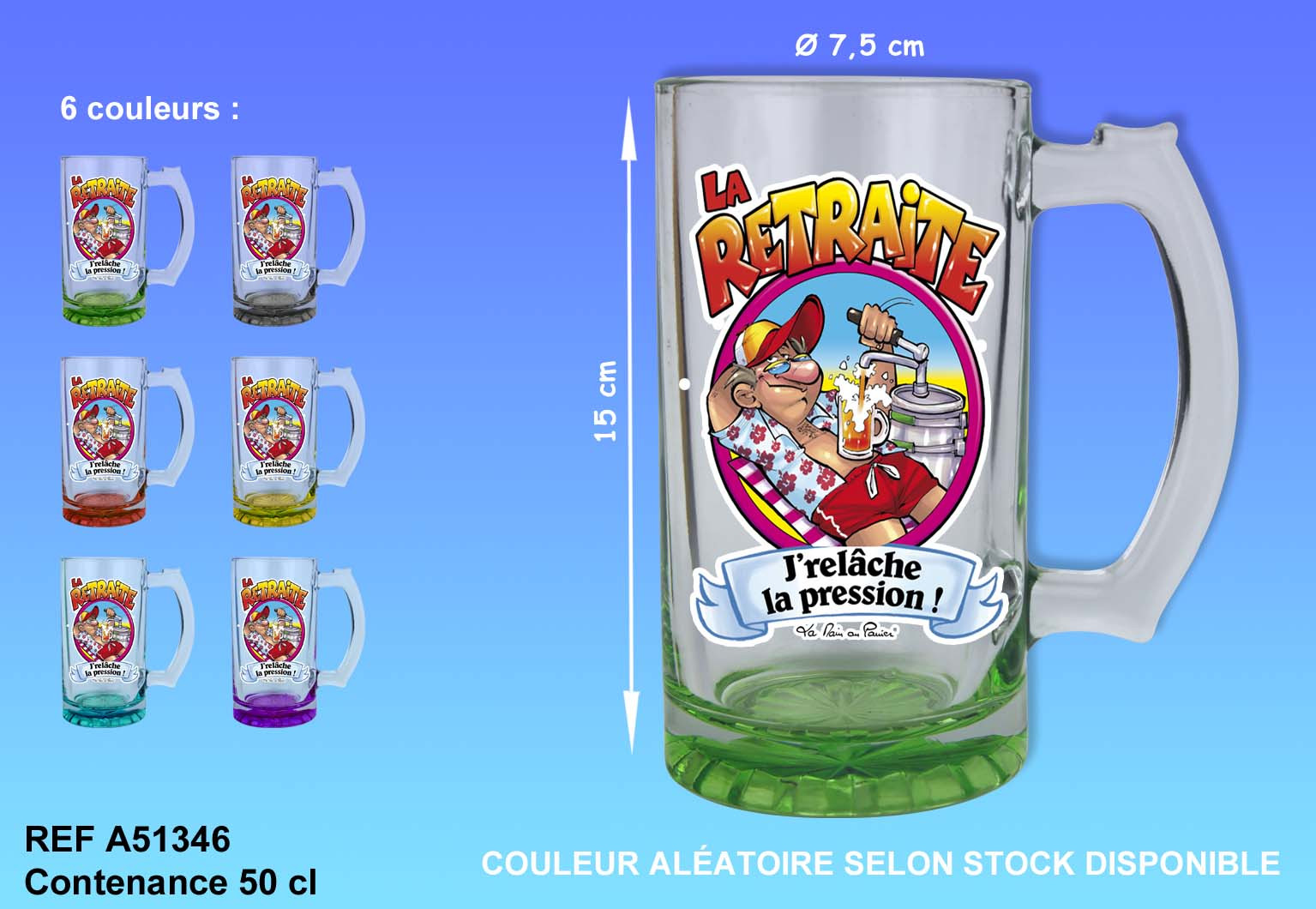 Cadeau Depart A La Retraite Chope Humour J Relache La Pression A Prix Fou