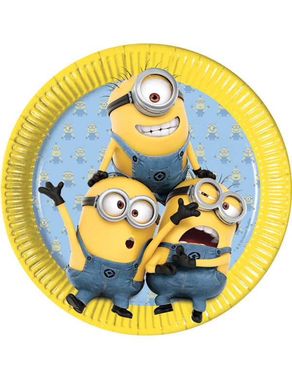 8 Assiettes Dessert Minions Anniversaire A Prix Dingue