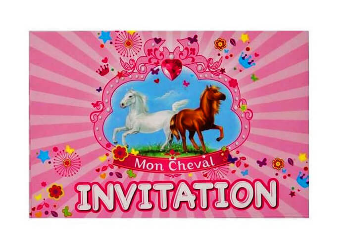 6 Cartes D Invitation Mon Cheval 6 Cartes D Invitation Mon Cheval