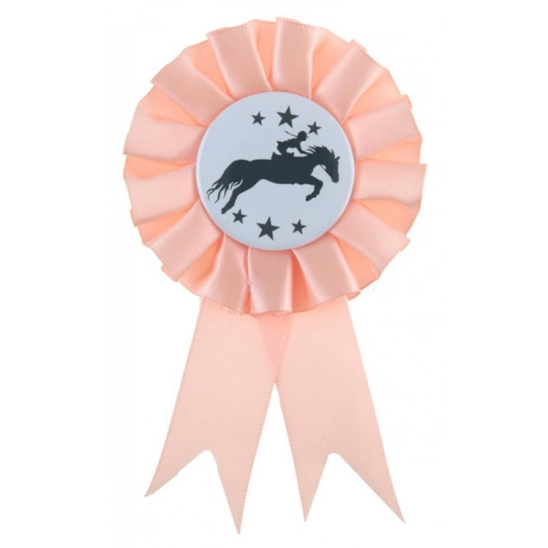 Cocarde D Equitation De Couleur Rose 15cm