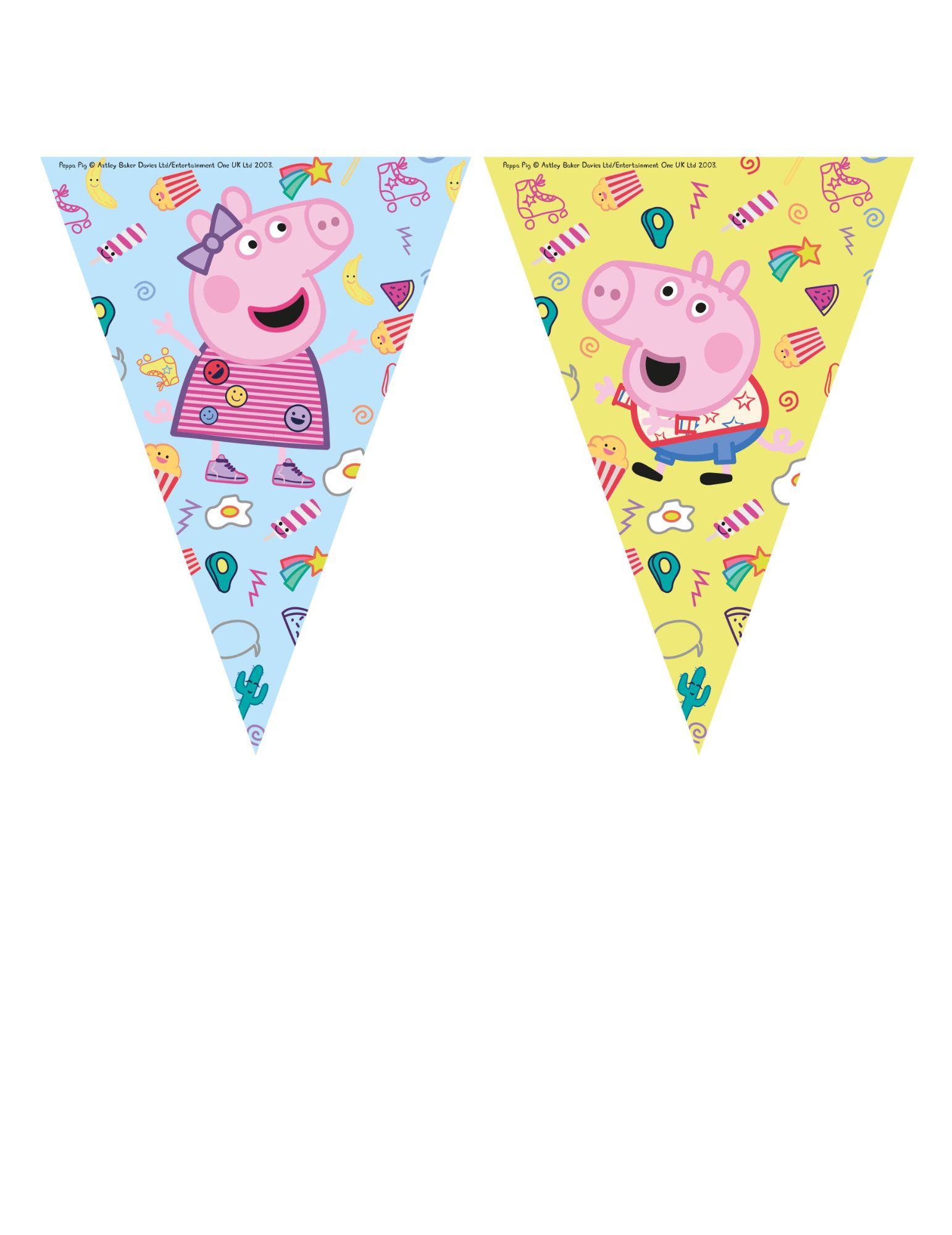Guirlande Fanions Peppa Pig Guirlande Fanions Peppa Pig