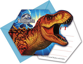 6 Cartes D Invitation Jurassic World Et Enveloppes 6 Cartes D Invitation Jurassic World Et Enveloppes