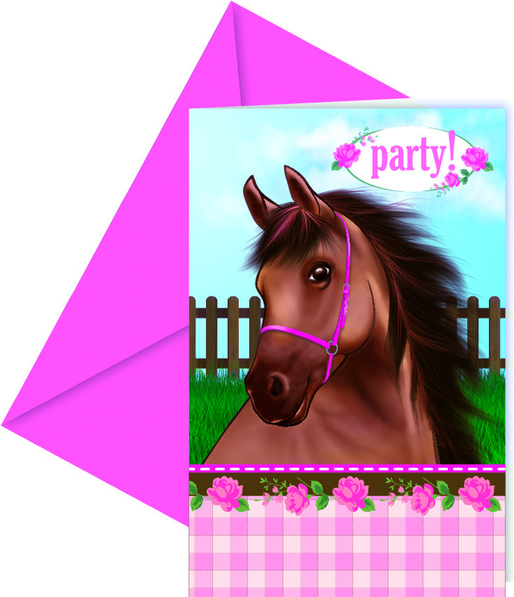 6 Invitations Cheval 6 Invitations Cheval