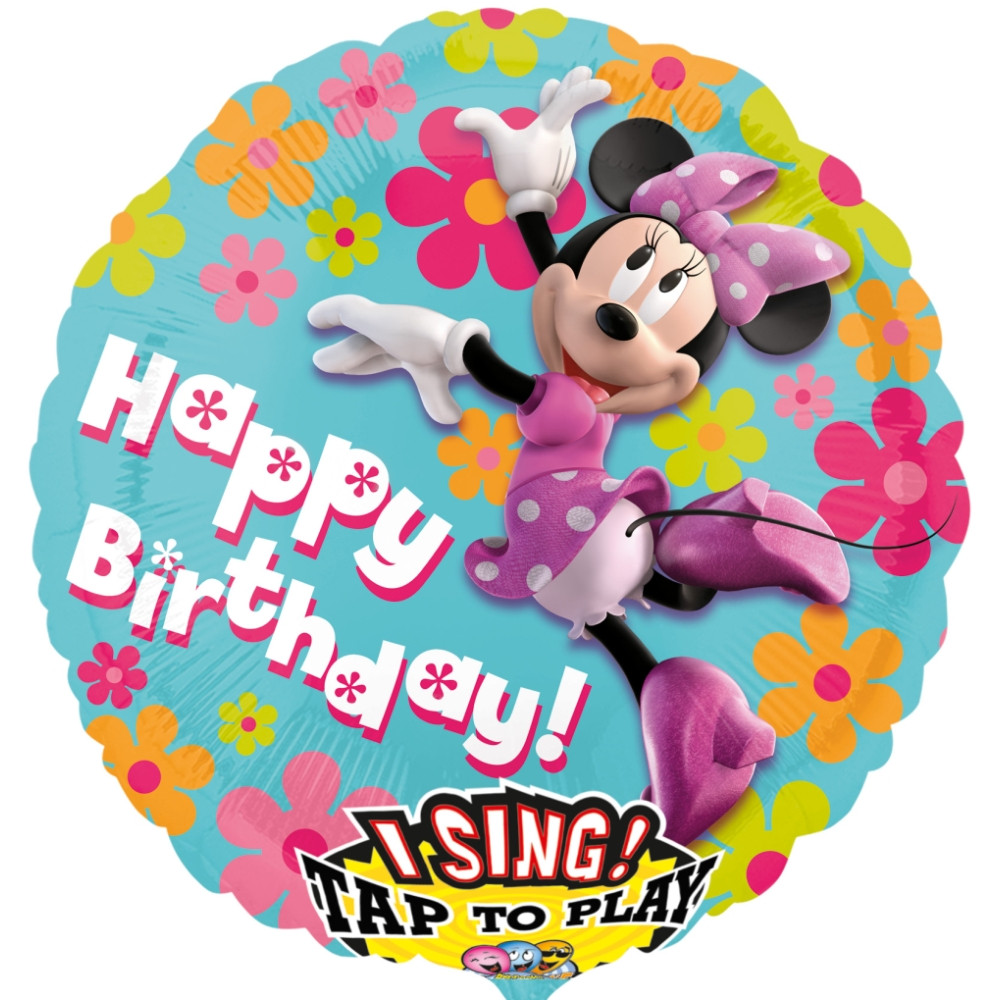 Ballon Helium Musical Minnie Joyeux Anniversaire Ballon Helium Musical Minnie Joyeux Anniversaire