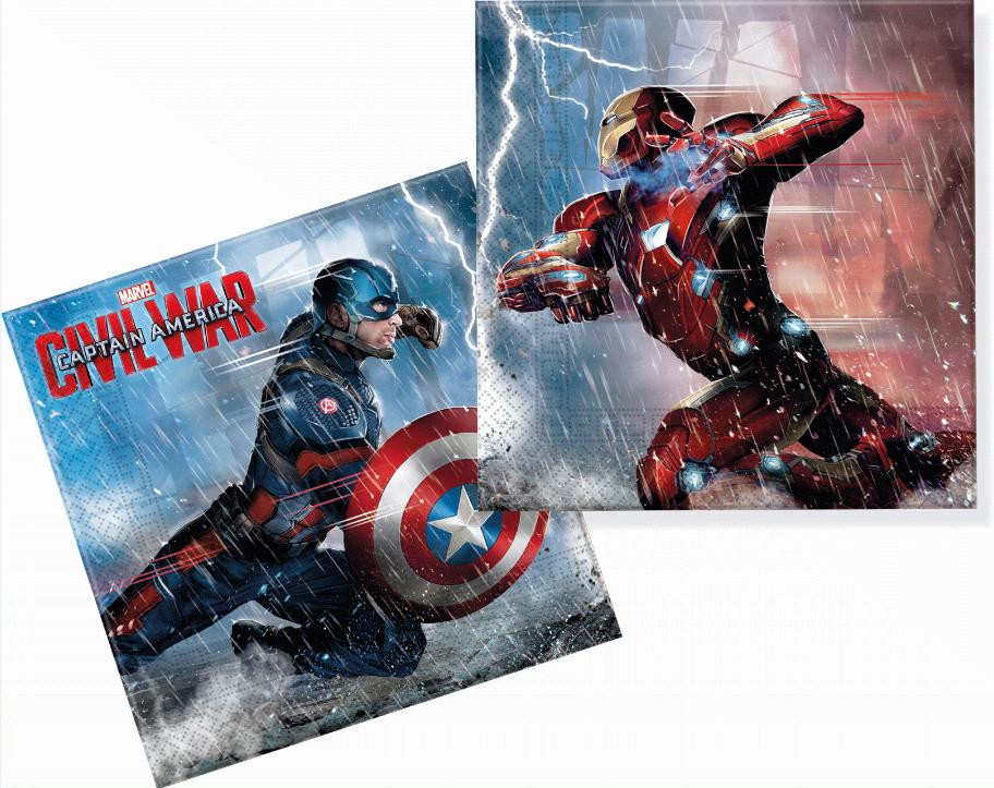 Serviettes Avengers Civil War Serviettes Avengers Civil War