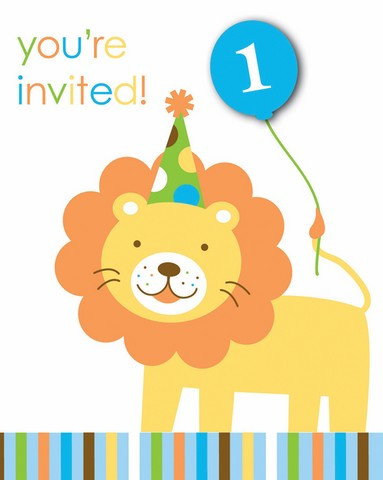 Anniversaire 1 An Garcon Theme Animaux Invitation A Prix Tout Petit