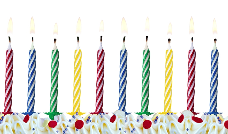 10 Bougies Anniversaire Multicolores 6 Cm 10 Bougies Anniversaire Multicolores 6 Cm