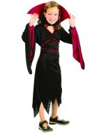 Déguisement fille vampire rouge et noir - Taille 7/8 ans