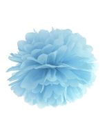 Pompon bleu clair - 25 cm