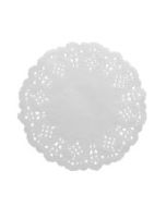 10 napperons papier dentelle blancs - 11,5 cm