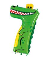 Ballon chiffre "7" crocodile