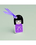 25 vignettes Kokeshi lilas