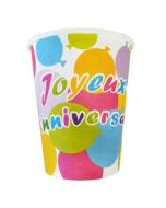 8 Gobelets Joyeux Anniversaire - 25 cl