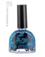 Déguisement : vernis à ongles à paillettes- bleu