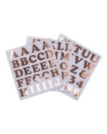 Stickers alphabet & chiffres rose gold 6 cm