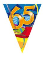 Banderole drapeaux anniversaire - 65 ans