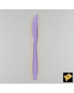 Couteau en plastique - lilas transparents - x 50