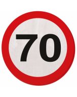 20 serviettes panneau de signalisation 70 ans