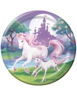 8 x Assiette Licorne Violette