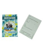 6 invitations - Playmobil Super 4