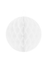 2 boules alvéolées 10cm- blanches