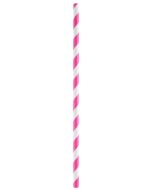 20 pailles à spirales - fuchsia