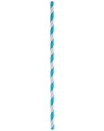 20 pailles à spirales - turquoise