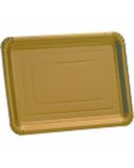 5 Plateaux en carton rectangulaires – Or – 24 x 33 cm