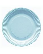 Assiettes rondes en plastique - blanc x 100