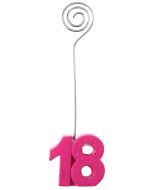 2 Marque-places anniversaire fuchsia - 18 ans