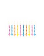 10 Bougies anniversaire multicolores