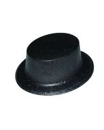 Chapeau haut de forme à paillettes noir