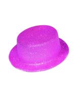 Chapeau haut de forme à paillettes fuchsia