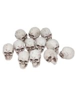 12 crânes en plastique 